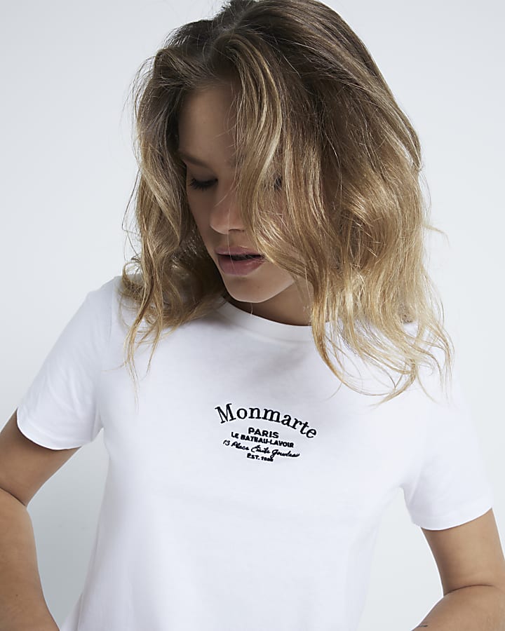 White Montmartre graphic t-shirt