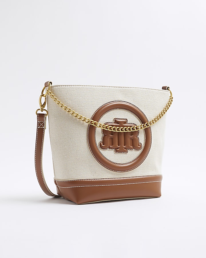 Cream Canvas Bucket Bag