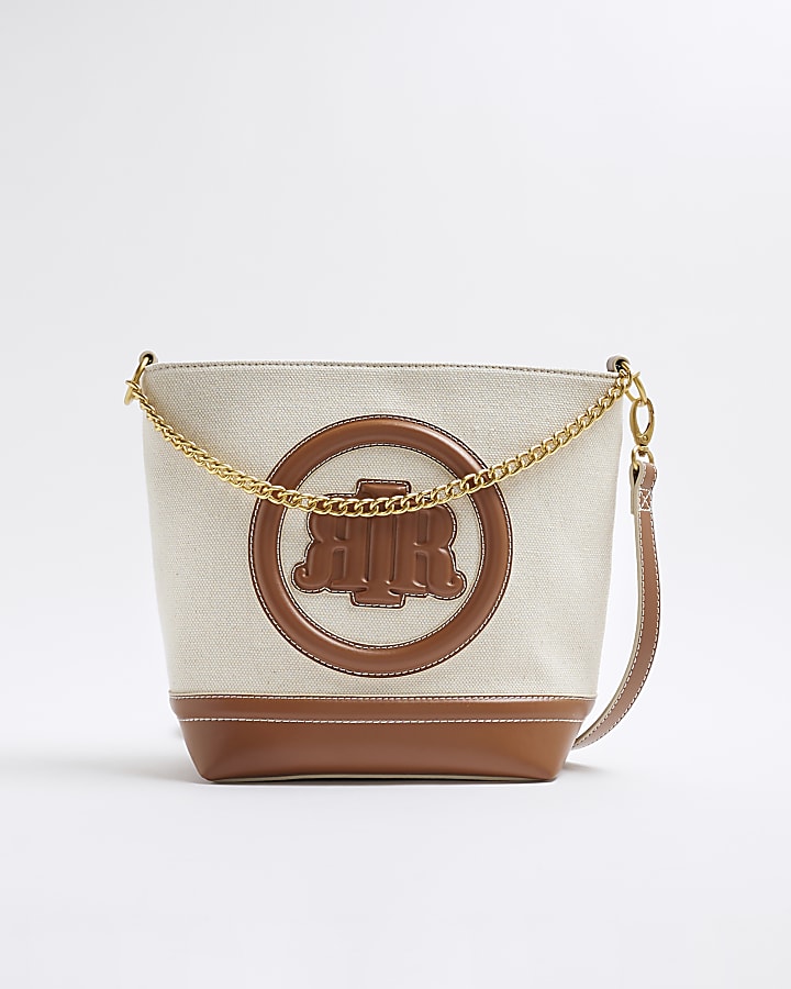 Cream Canvas Bucket Bag