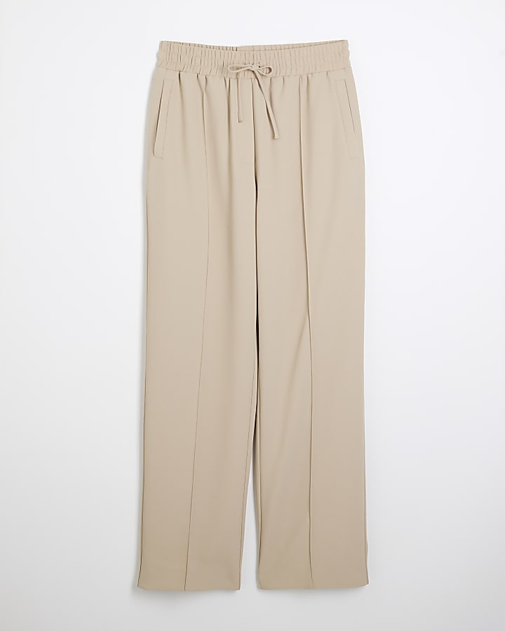 Beige Tailored Joggers