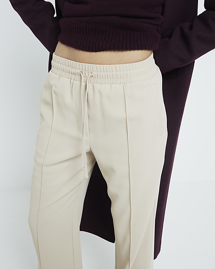 Beige Tailored Joggers