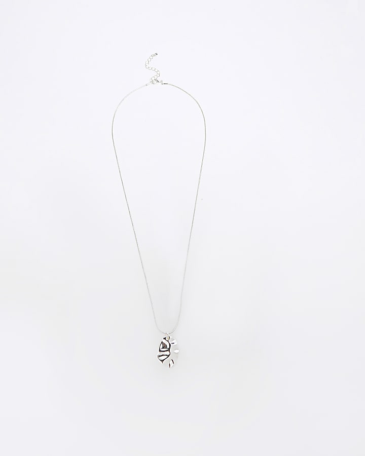 Silver Chain Pendant Necklace