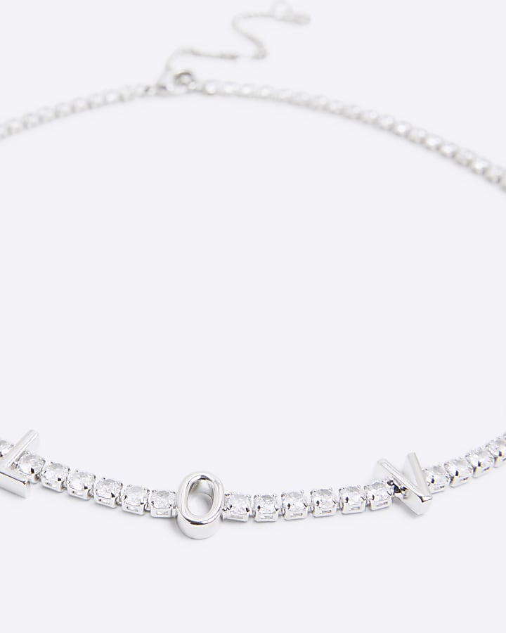 Silver Love Cubic Zirconia Necklace