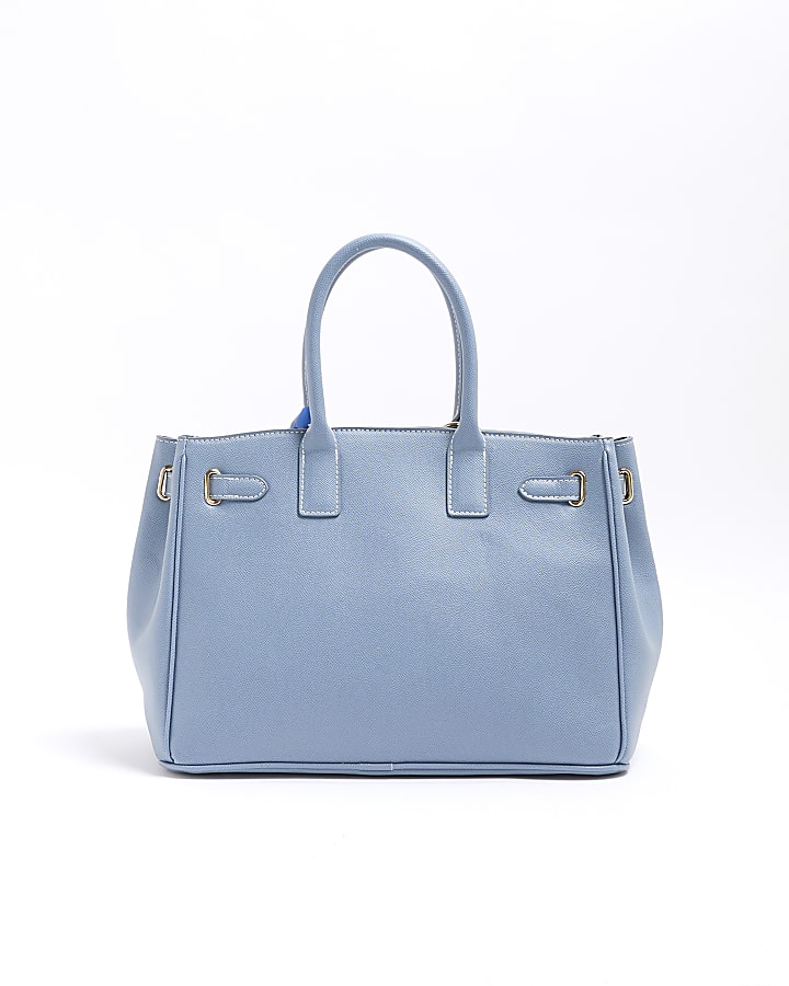 Blue Large Charm Tote Bag