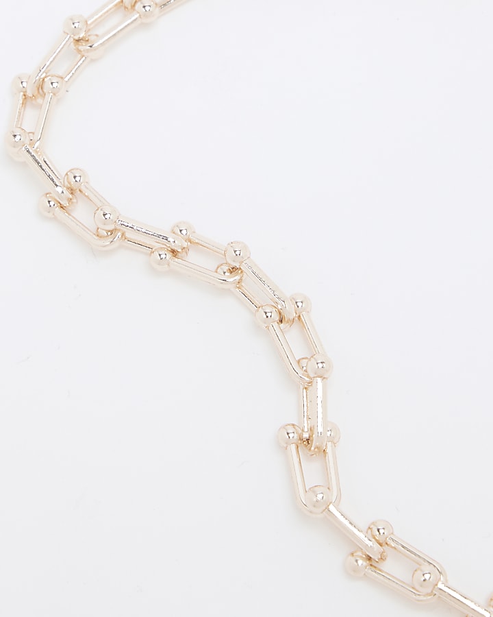 Rose Gold Ball Link Necklace