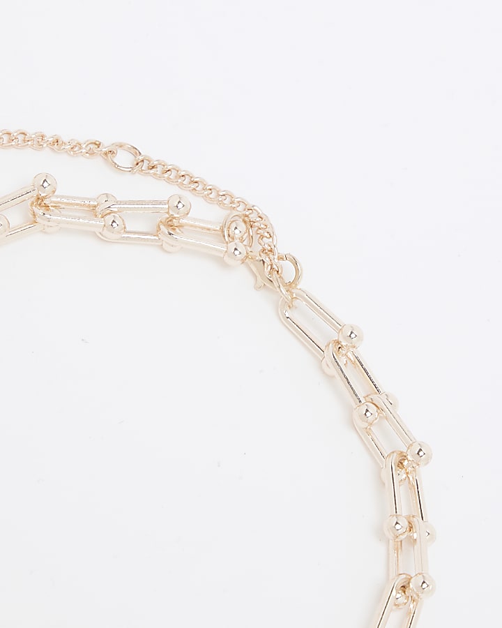 Rose Gold Ball Link Necklace