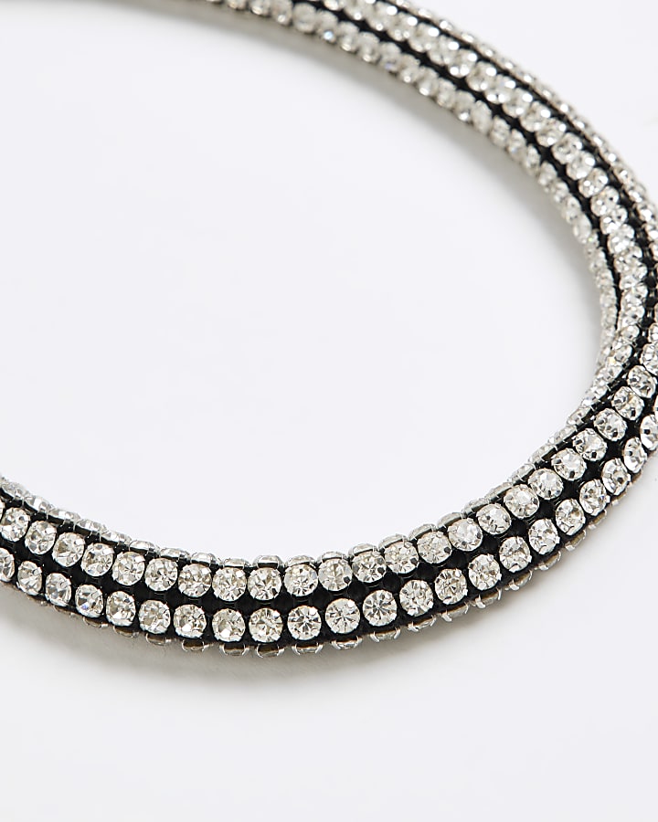 Silver Metal Tube Necklace