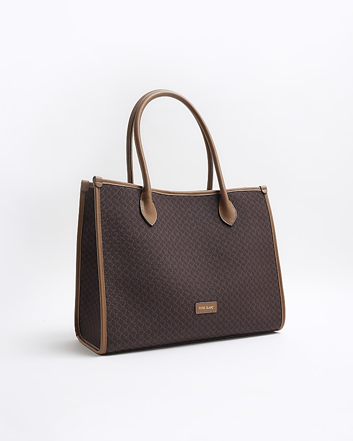 Brown Monogram Jacquard Shoulder Bag