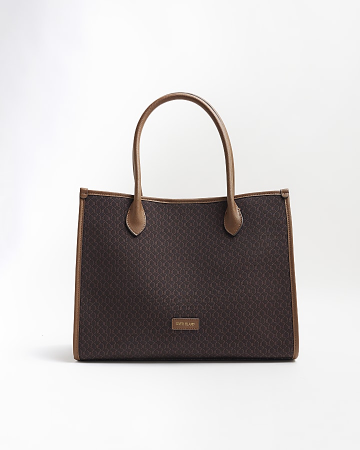 Brown Monogram Jacquard Shoulder Bag