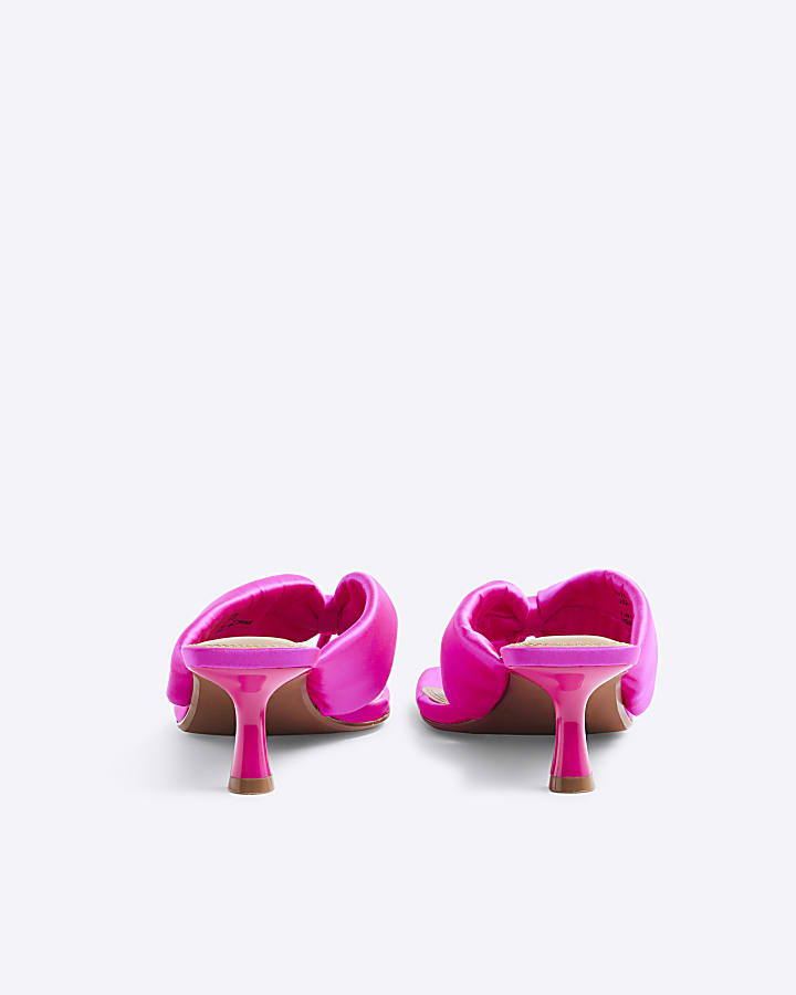 Pink Toe Thong Heeled Sandals