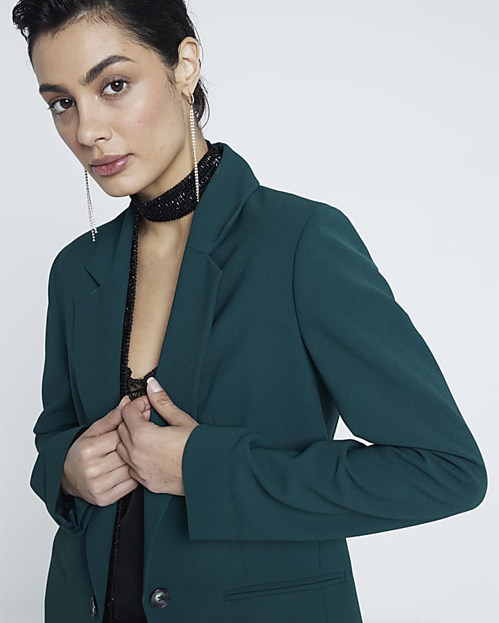 Green Long Sleeve Blazer