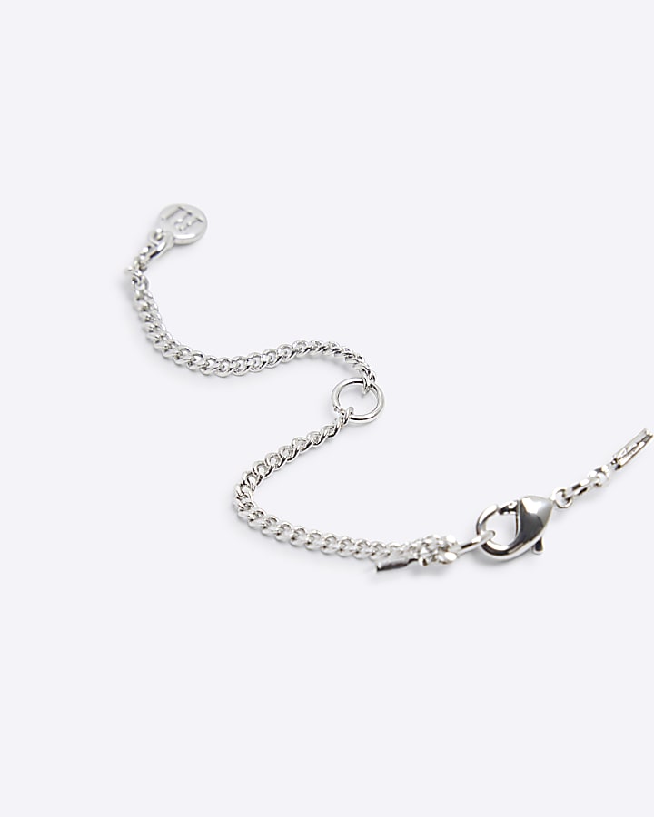 Silver Circle Cubic Zirconia Necklace