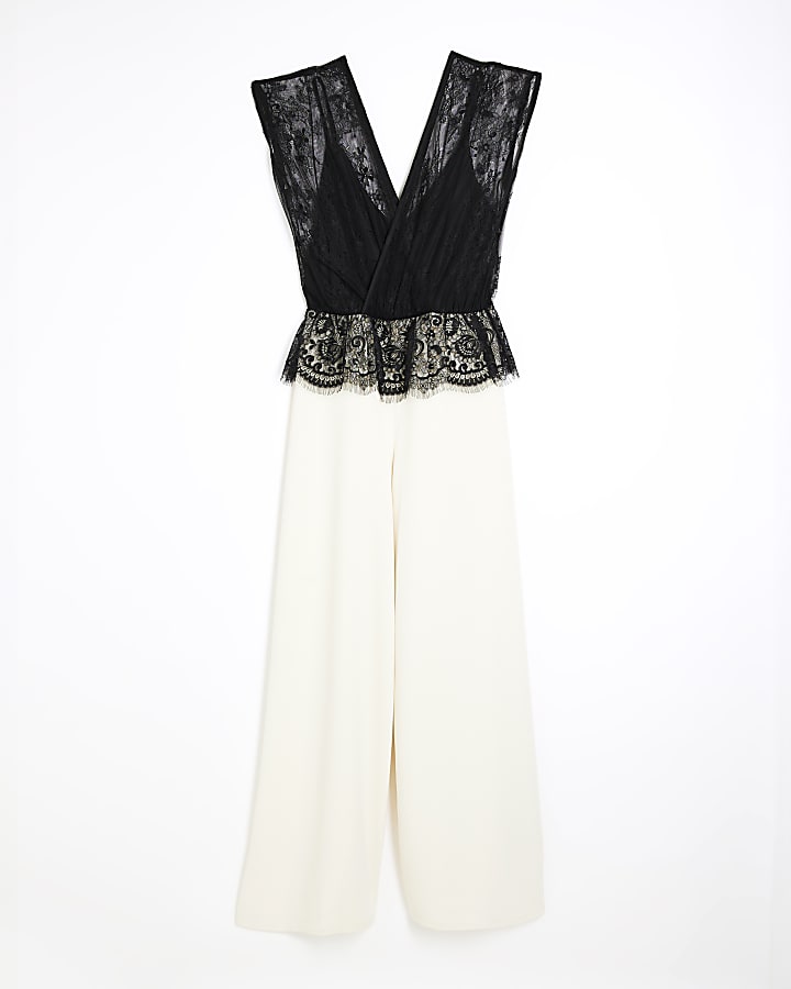 Cream Lace Jumpsuit