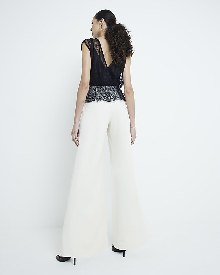 Cream Lace Jumpsuit