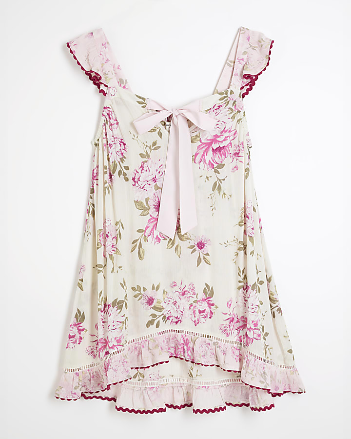 Pink Floral Babydoll Nightie