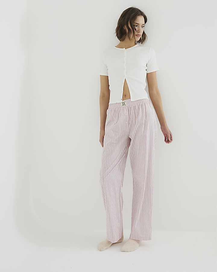 Pink Stripe Woven Trousers