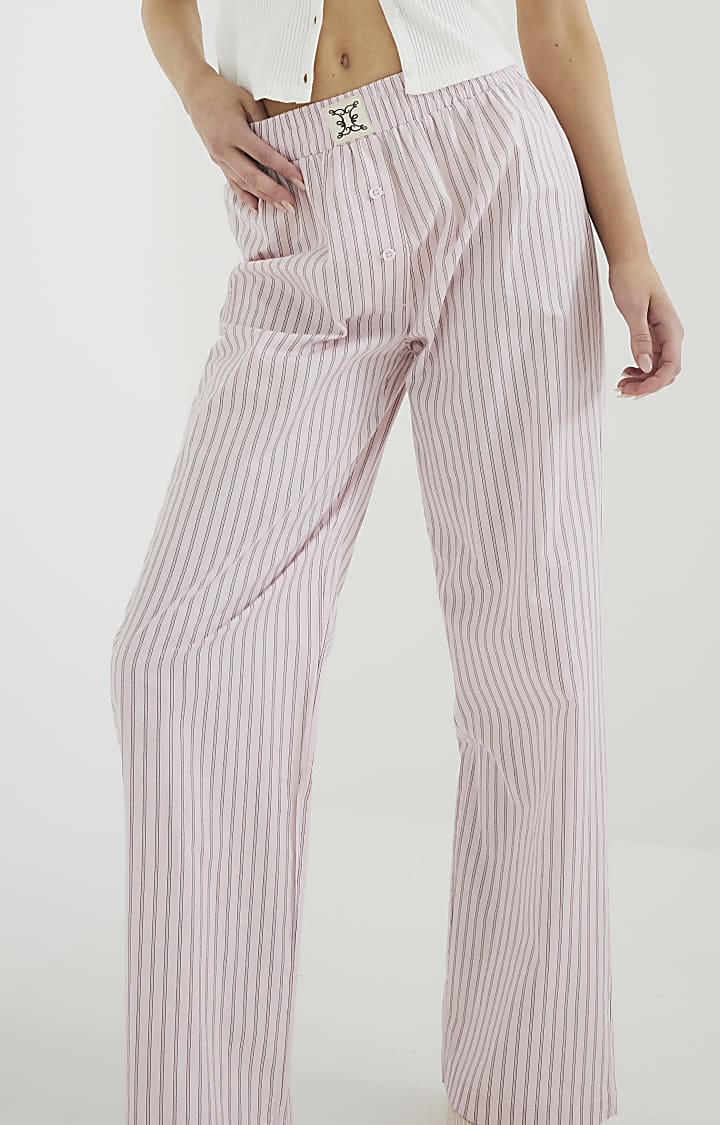 Pink Stripe Woven Trousers