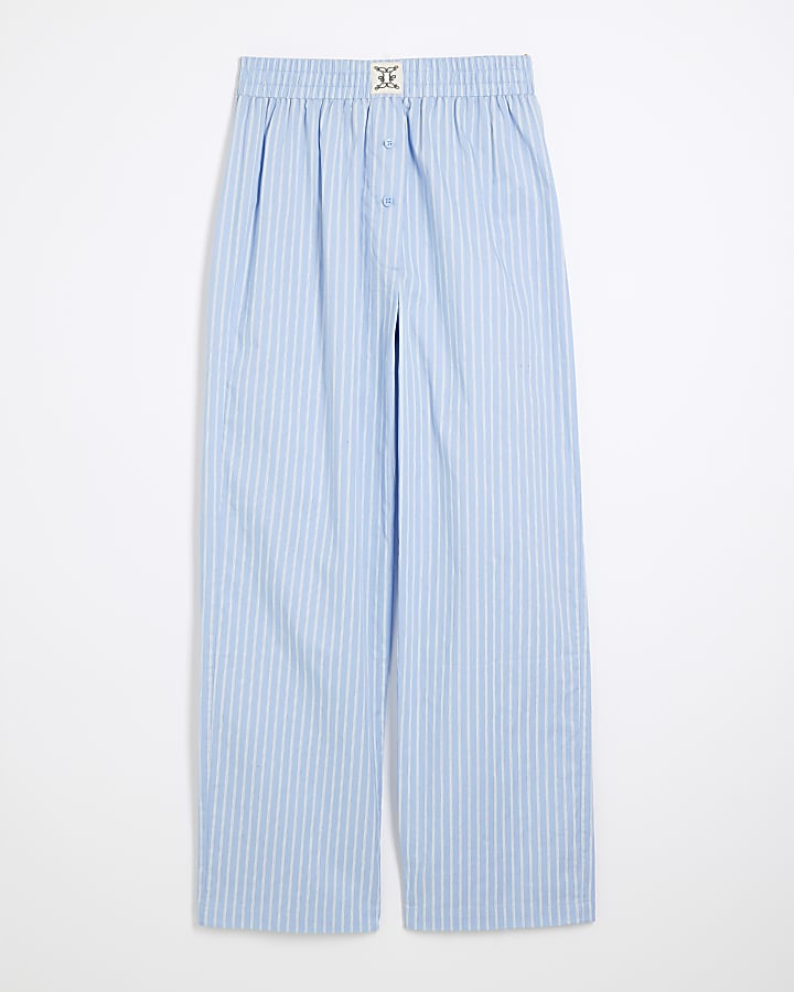 Blue Stripe Woven Trousers