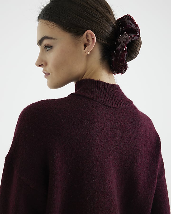 Red Sequin Scrunchie