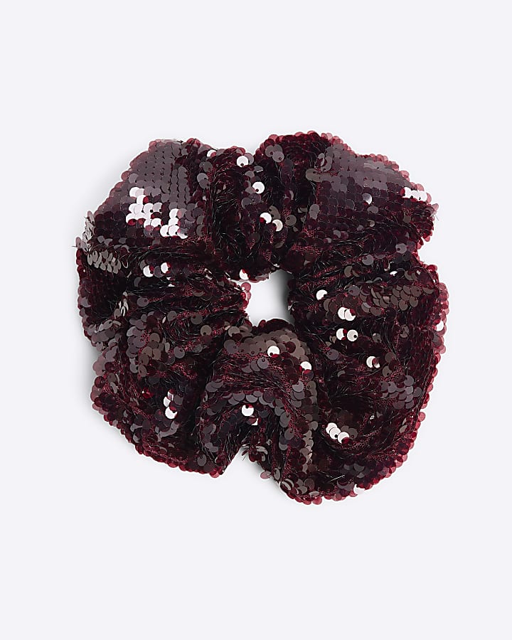 Red Sequin Scrunchie