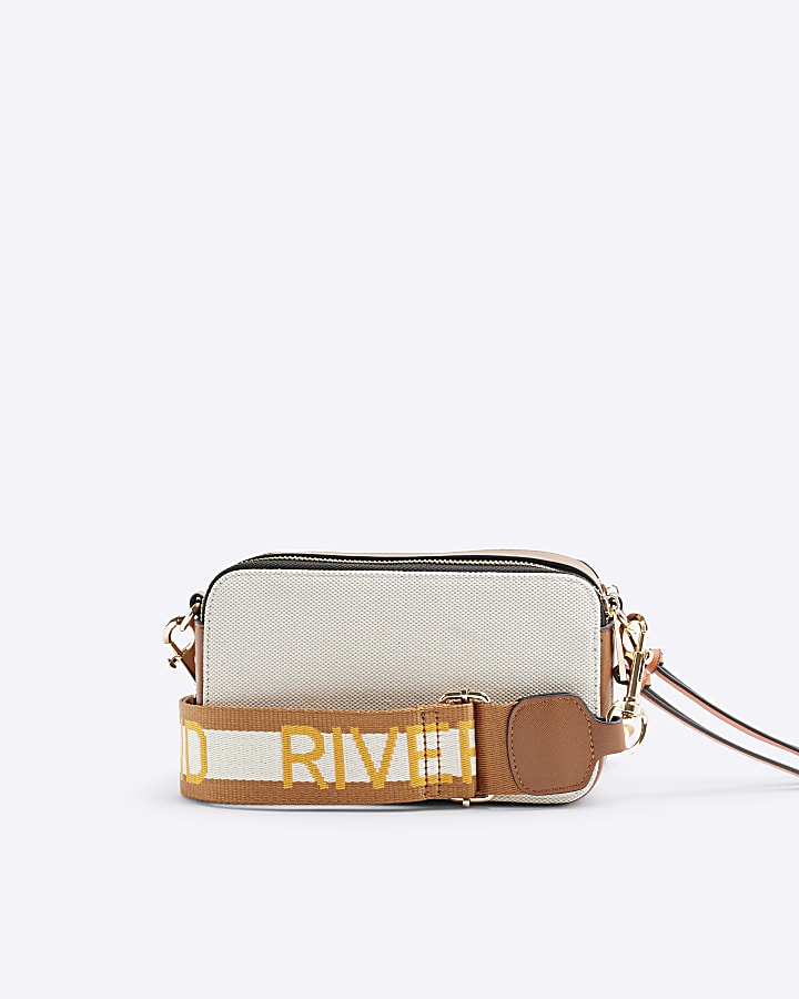 Beige Camera Cross Body Bag