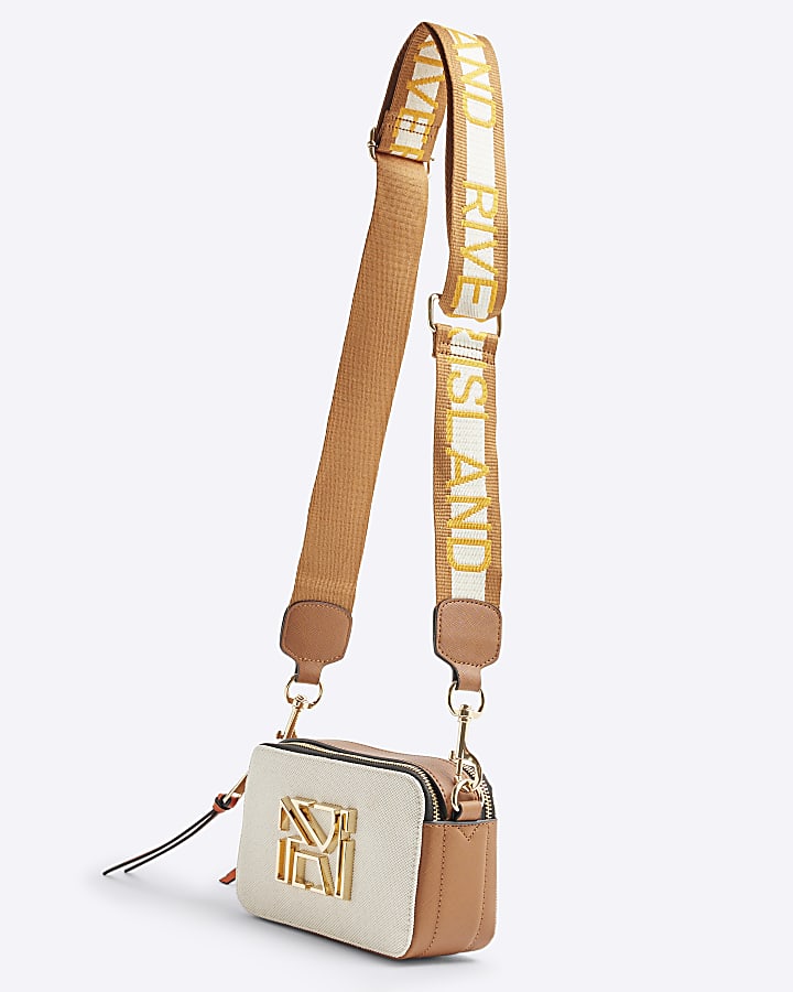 Beige Camera Cross Body Bag