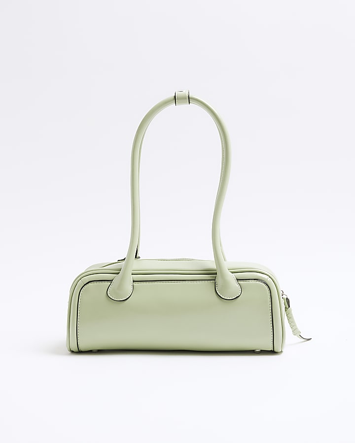 Green Faux Leather Shoulder Bag