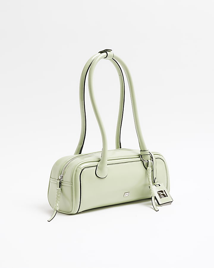 Green Faux Leather Shoulder Bag