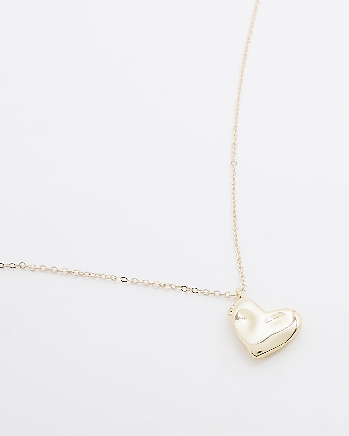 Gold Plated Heart Locket Necklace