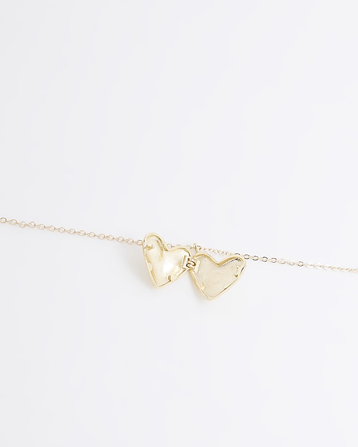 Gold Plated Heart Locket Necklace