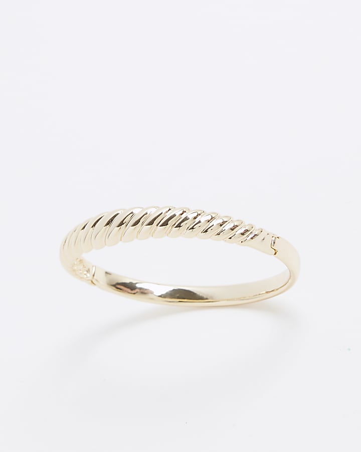 Gold plated Twist Bangle Bracelet