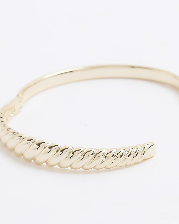 Gold plated Twist Bangle Bracelet