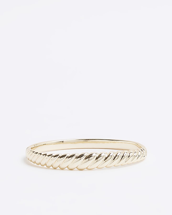 Gold plated Twist Bangle Bracelet