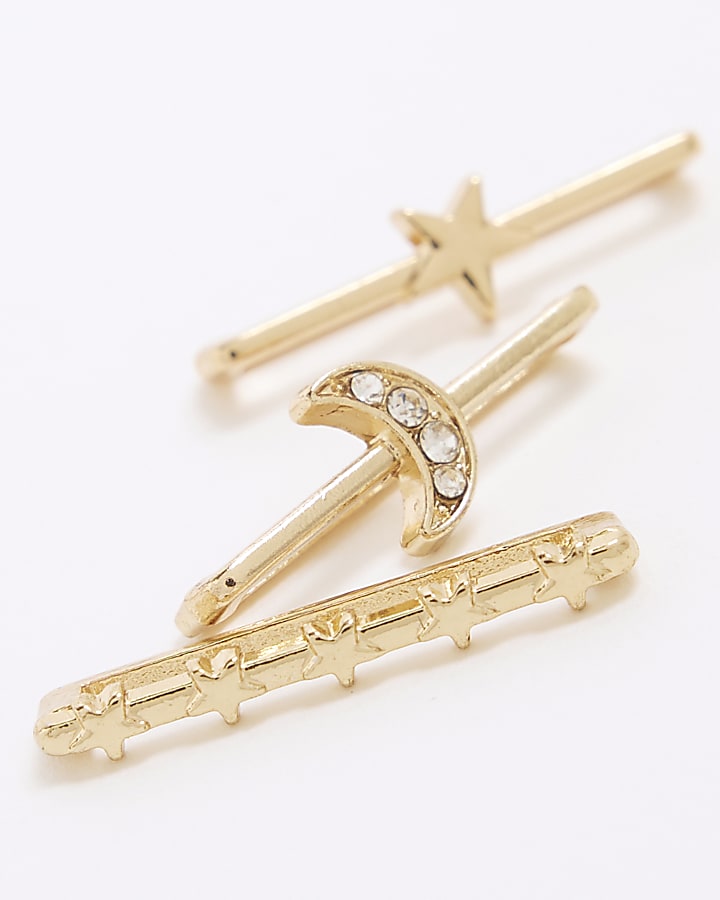 Gold Moon And Star Digital Watch Strap Charms