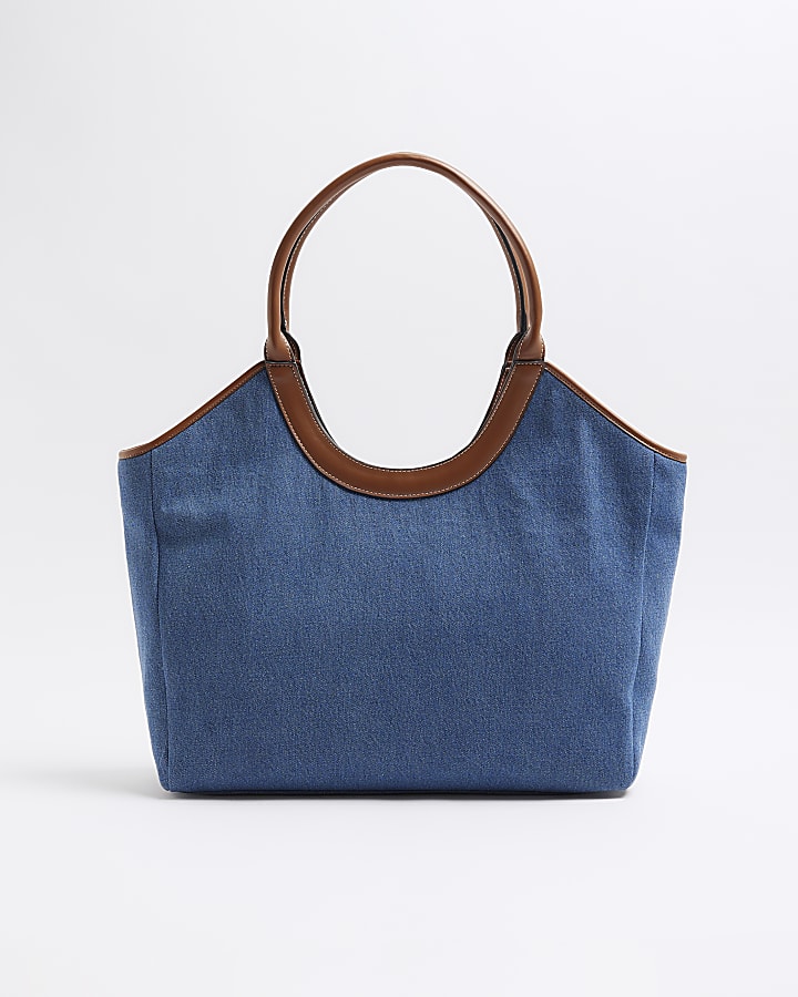 Blue Denim Shopper Bag