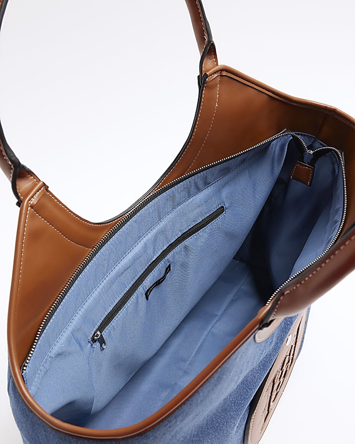 Blue Denim Shopper Bag