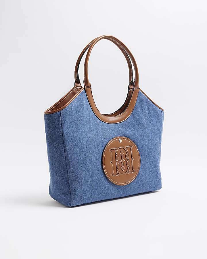 Blue Denim Shopper Bag