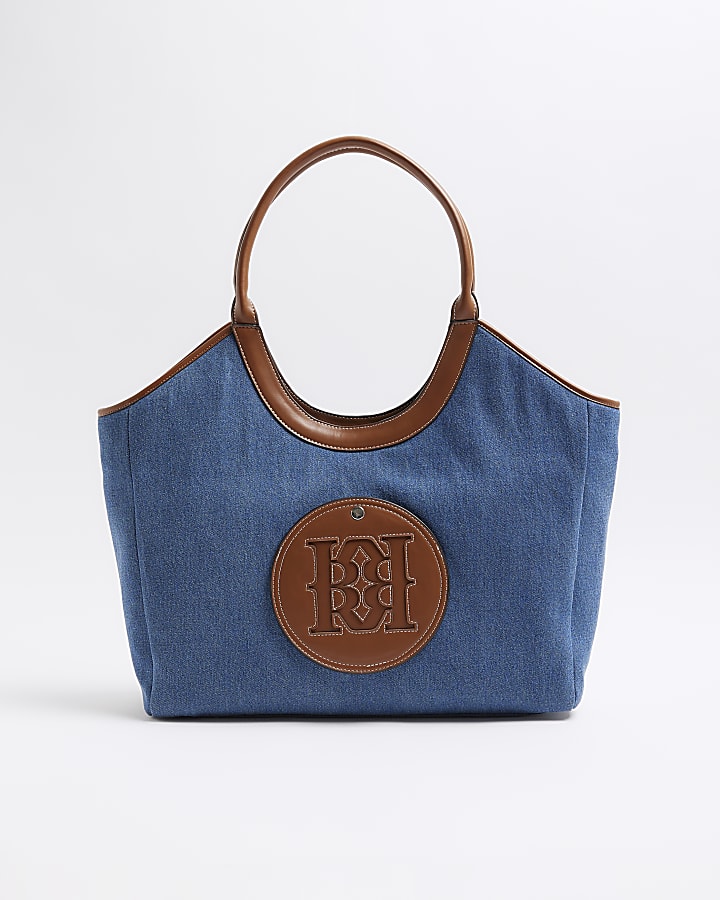 Blue Denim Shopper Bag