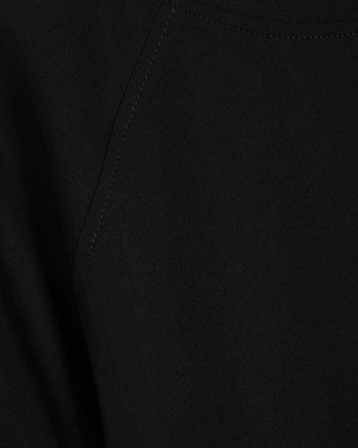 Black Seam Detail T-shirt