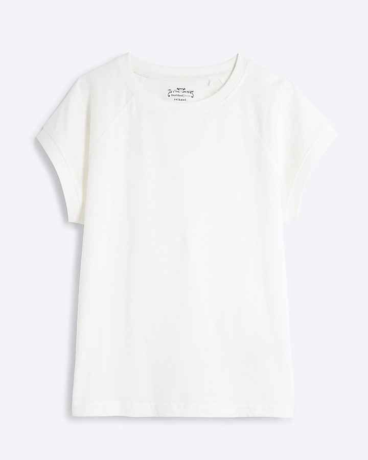 White Seam Detail T-shirt