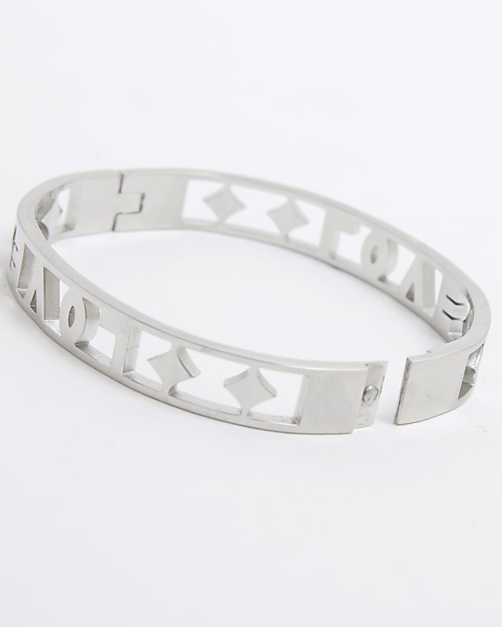 Silver Love Bangle Bracelet