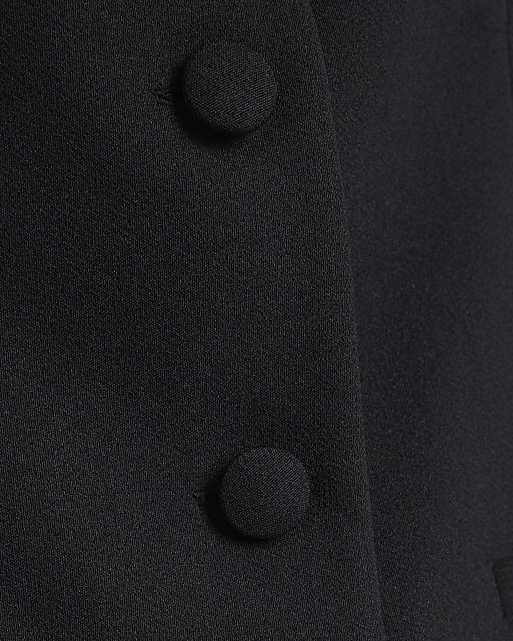 Black Square Neck Waistcoat