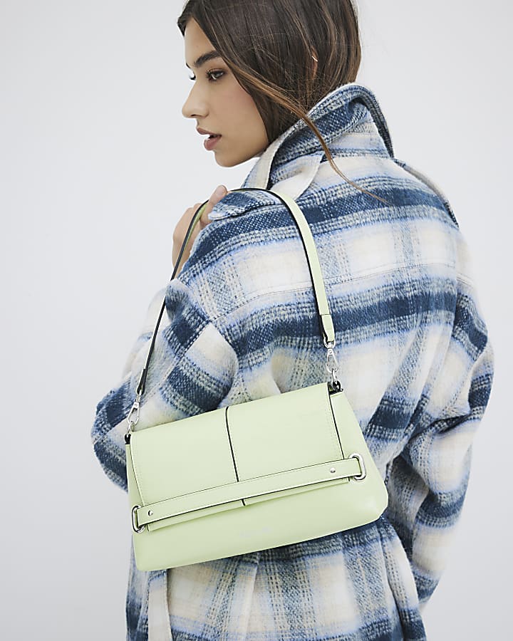 Green Fold Over Clutch Bag