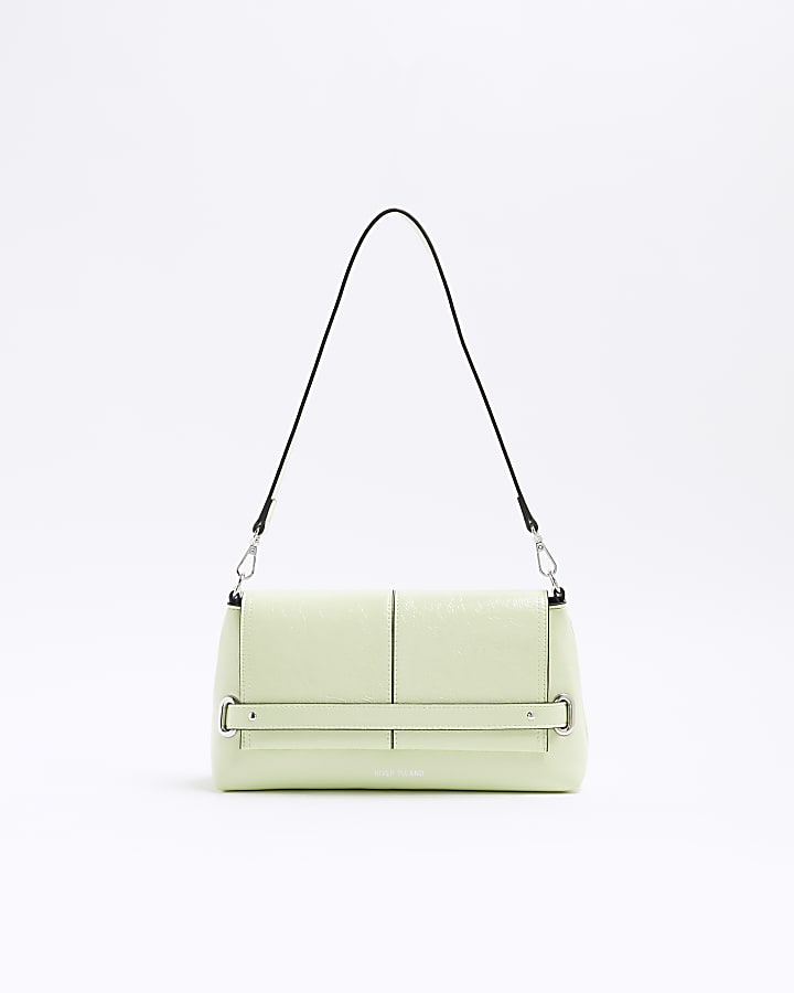 Green Fold Over Clutch Bag