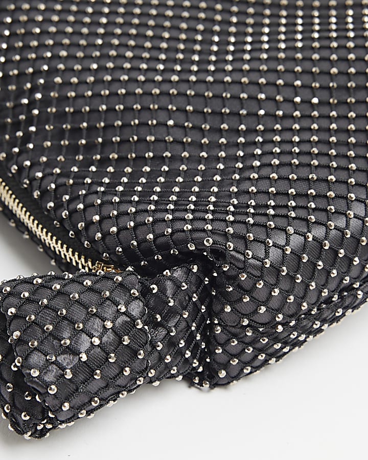 Black Diamante Clutch Bag