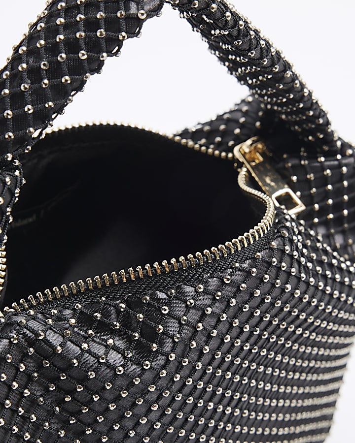 Black Diamante Clutch Bag