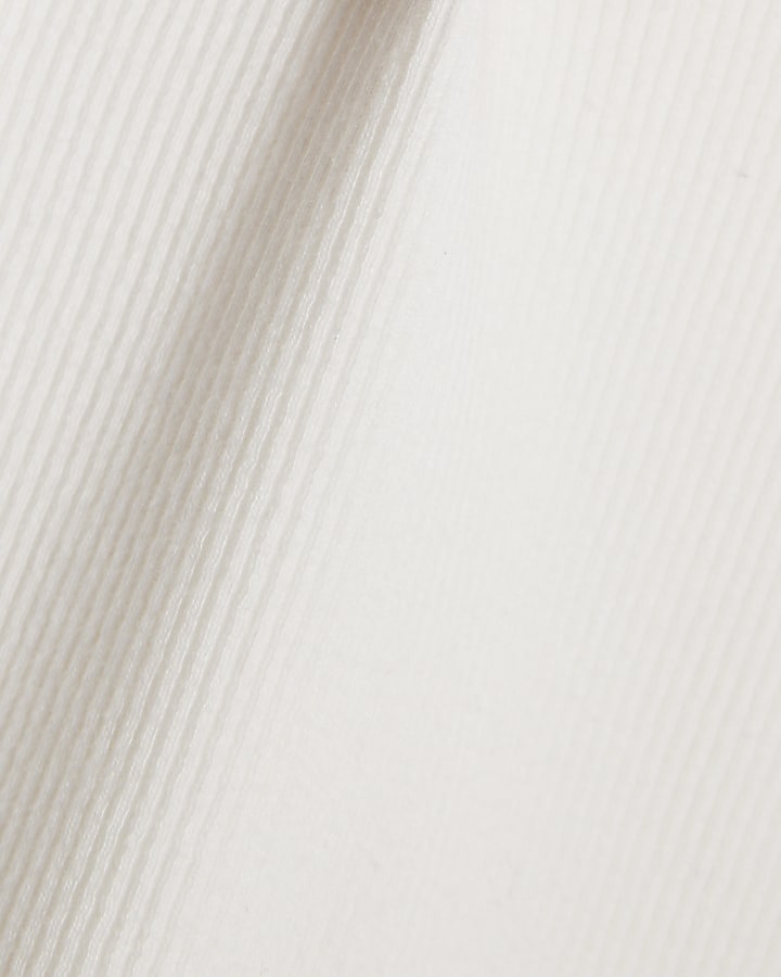 White Cap Sleeve High Neck T-Shirt