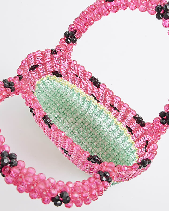 Red Watermelon Beaded Clutch Bag