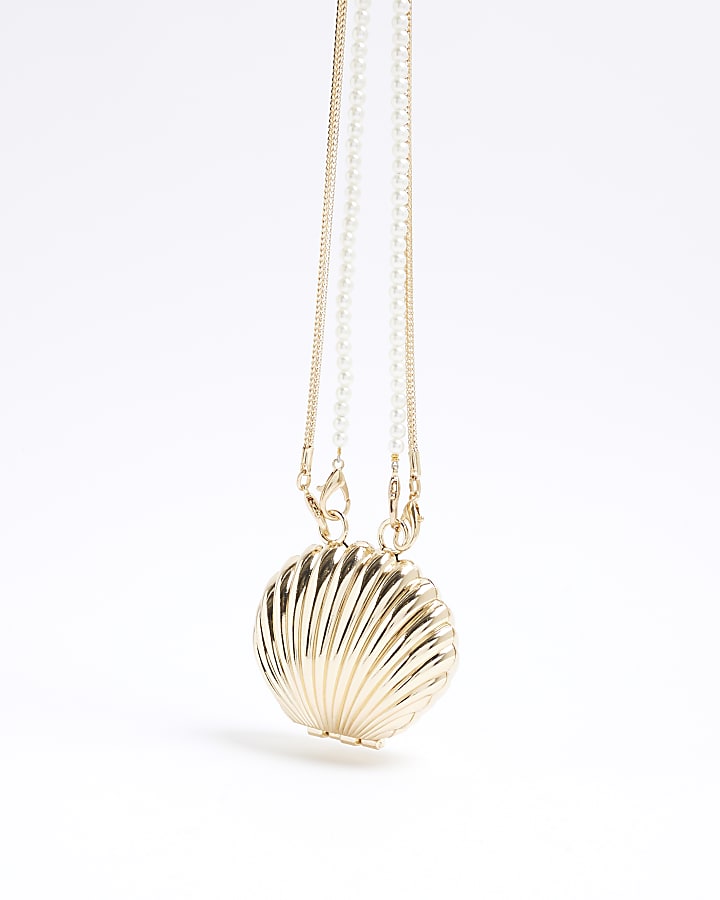 Gold Shell Cross Body Bag