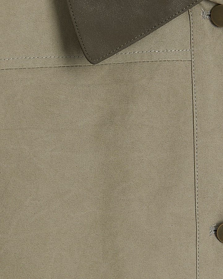 Petite Beige Washed Barn Jacket
